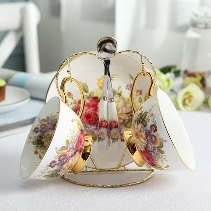 Кофейная чашка из костяного фарфора европейская керамическая креативный набор