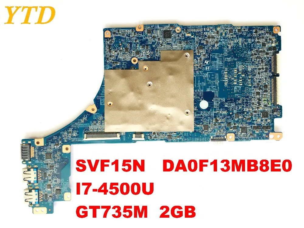 Для SONY SVF15N материнская плата DA0F13MB8E0 I7-4500U GT735M 2 Гб Протестировано хорошее разъемы