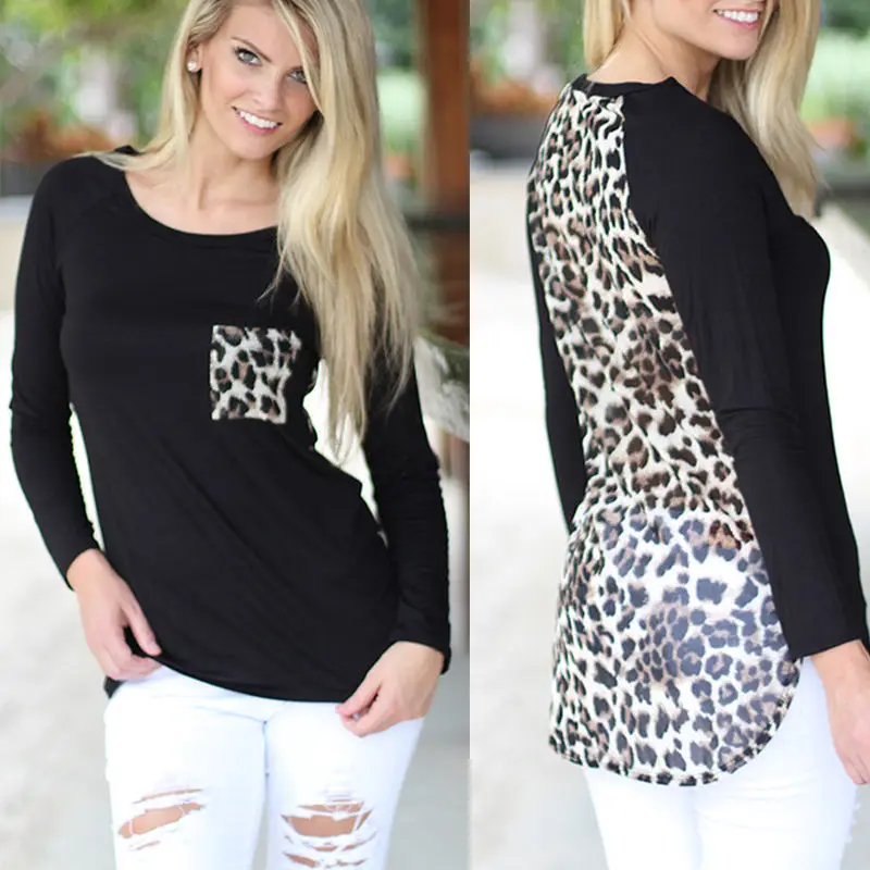 Сексуальная Женская одежда с леопардовым принтом Летние шифоновые рубашки