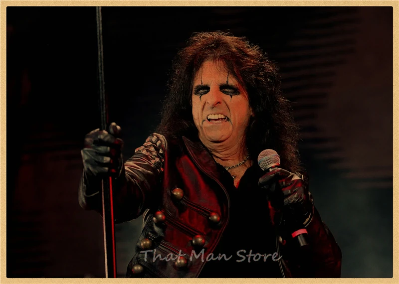 ROCK Alice Cooper retro Kraft Paper Poster vintage Wall Sticker Living Room Painting bar home pub cafe decor