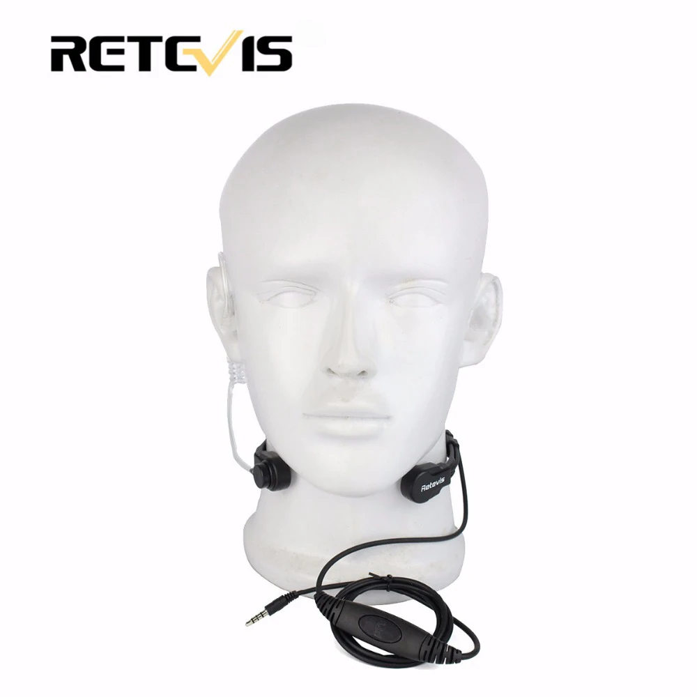 10X Retevis R 151 1Pin 3 5 мм PTT Горло микрофон Гибкий наушник скрытый воздушный трубка