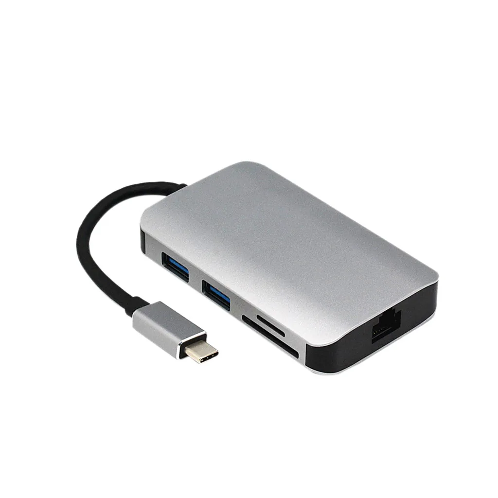USB C к Type 8 в 1 3 0 2 HDMI 4K RJ45 адаптер SD TF кардридер концентратор женский порт 2K x UHD видео