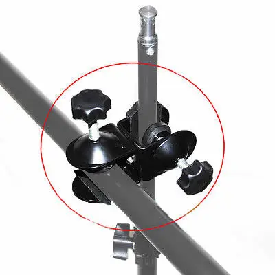 Двойной зажим с U образным зажимом для студийсветильник камеры|light stand|clamp for cameradual