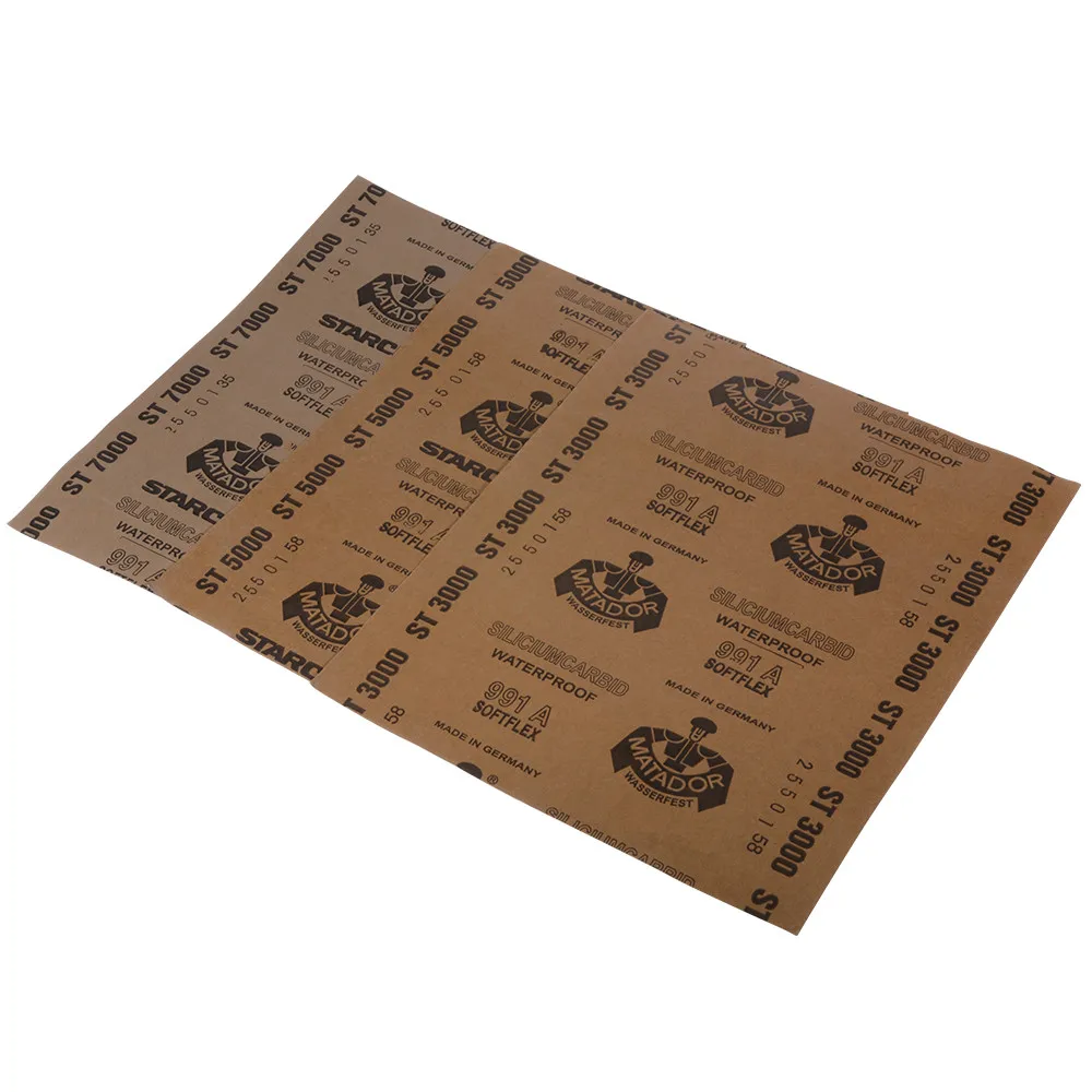 Абразивная водонепроницаемая бумага наждачная для влажных и сухих работ 991A HT590 3