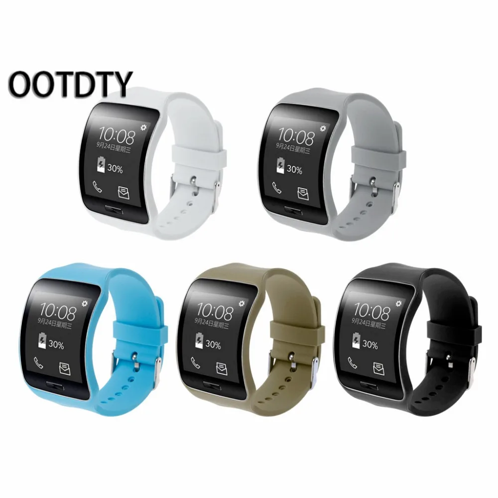 Силиконовый ремешок на запястье для Samsung Galaxy Gear S SM R750 Смарт часы|silicone wrist strap|band