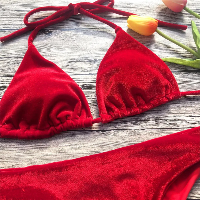 Сплошной Pleuche бинты кружево Up ремень Push Sexy женское танкини монокини Biquini белье
