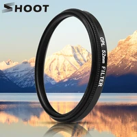 shoot 52mm black mental glass circular polarizing cpl lens filter set with filter adapter for gopro hero 7 6 5 go pro action cam
