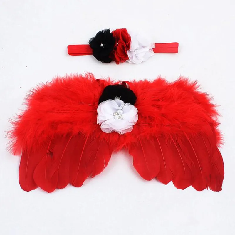 Infant Baby Girls Feather Wings Headband Photo Props Newborn Photography Outfits Party Favor Halloween Christmas|Реквизит для
