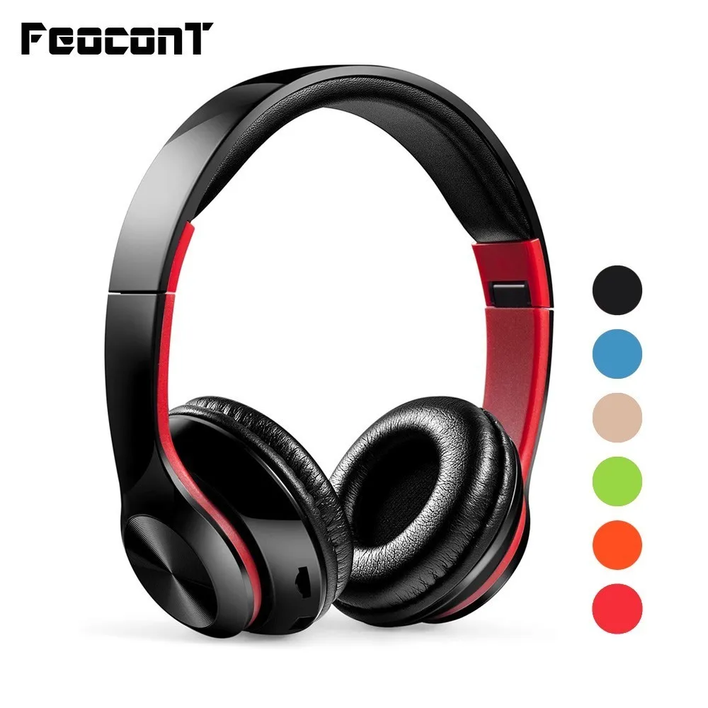 Беспроводной наушники Bluetooth V5.0 Складные Наушники W/Встроенный микрофон Поддержка