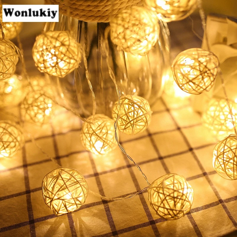 Wonlukiy 4 м 20 шт теплый белый Таиланд стиль веселая жизнь Свадебная вечеринка