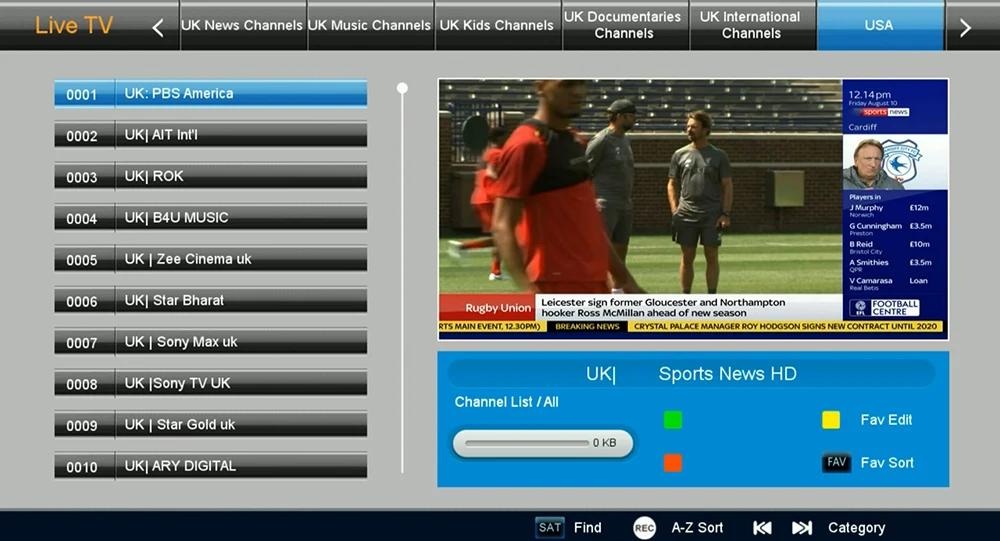 Satxtrem M968 IPTV телеприставка Full HD 1080P H.265 HEVC Youtube Сталкер медиаплеер 1 год Европа IPTV Италия Германия Аравия