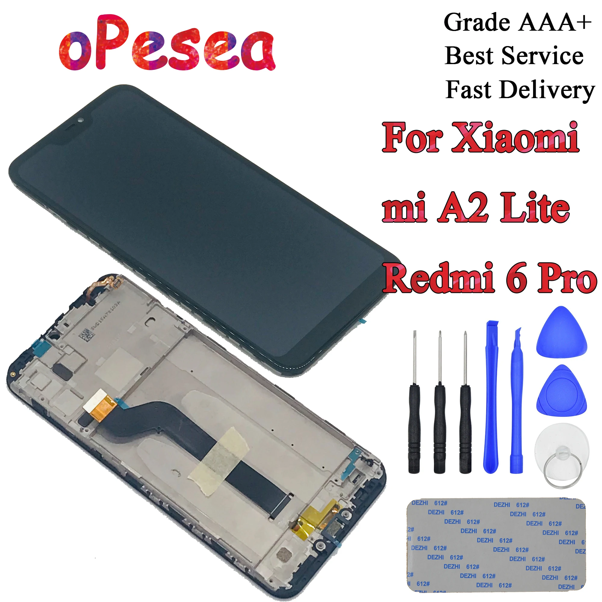 OPesea 5,84 ''для XIAO mi Red mi 6 Pro ЖК-дисплей панель сенсорный экран дигитайзер стекло в сборе с рамкой для Xiaomi mi A2 Lite