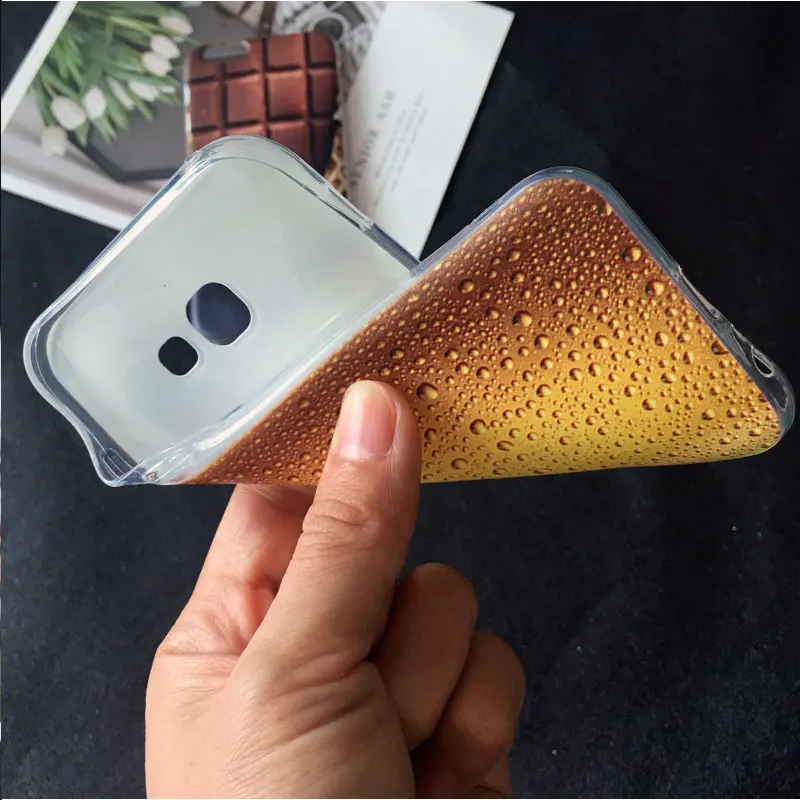 

Food Chocolate Cookies fries beer Creativity phone Case For samsung a5 2017 A6 2018 s6 s7 Edge S5 s8 s9 Plus J1 Soft TPU Cover