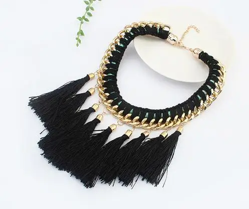 CX110888new style 2 colors oil drop zinc alloy statement choker chunky necklace jewelry for women | Украшения и аксессуары