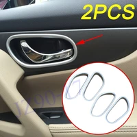 fit for nissan qashqai 2014 2015 chrome trim accessories door handle cover abs chrome inner door handle frame cover trim 4pcs