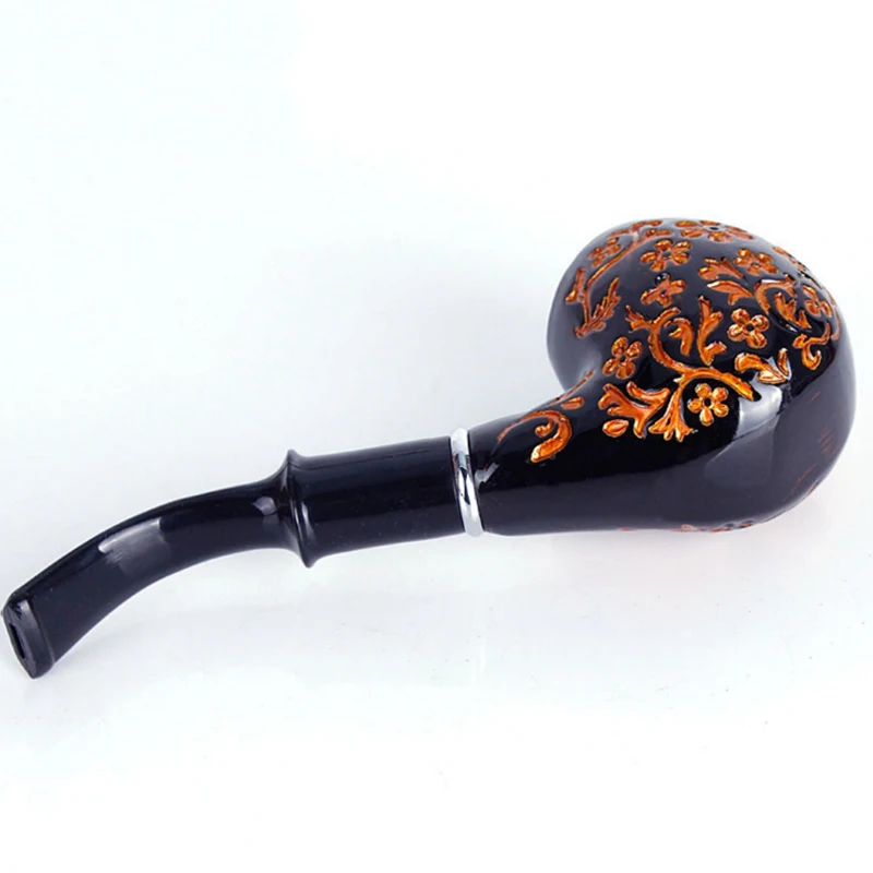 Классическая вырезная трубка с цветком сливы дымовой фильтр курительная