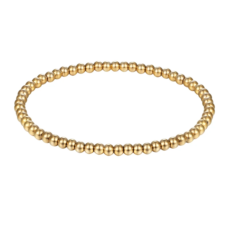 Растягивающиеся браслеты из бисера широкие нержавеющей стали 2 размера 4 мм и 6