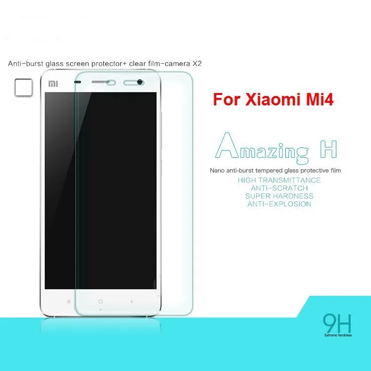 2 шт Стекло для Xiaomi Mi4 защита экрана закаленное стекло Mi 4 Защита от царапин пленка