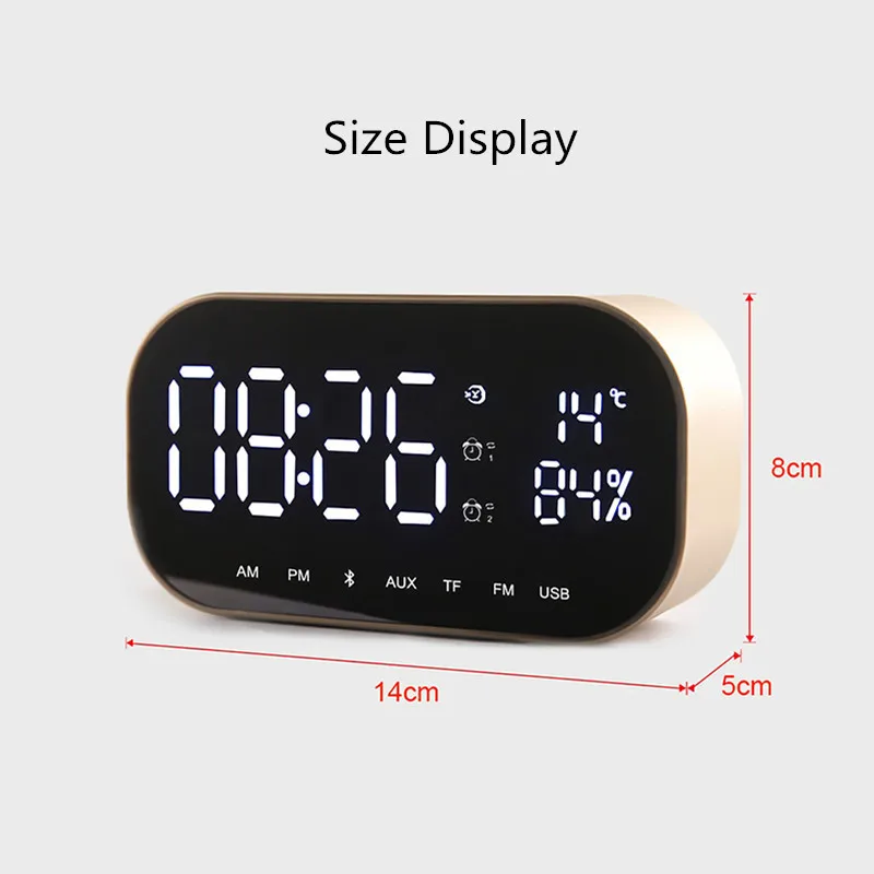 Mini Portable Bluetooth speaker Support TF card AUX with mic LED screen powerful wireless subwoofer caixa de som | Электроника