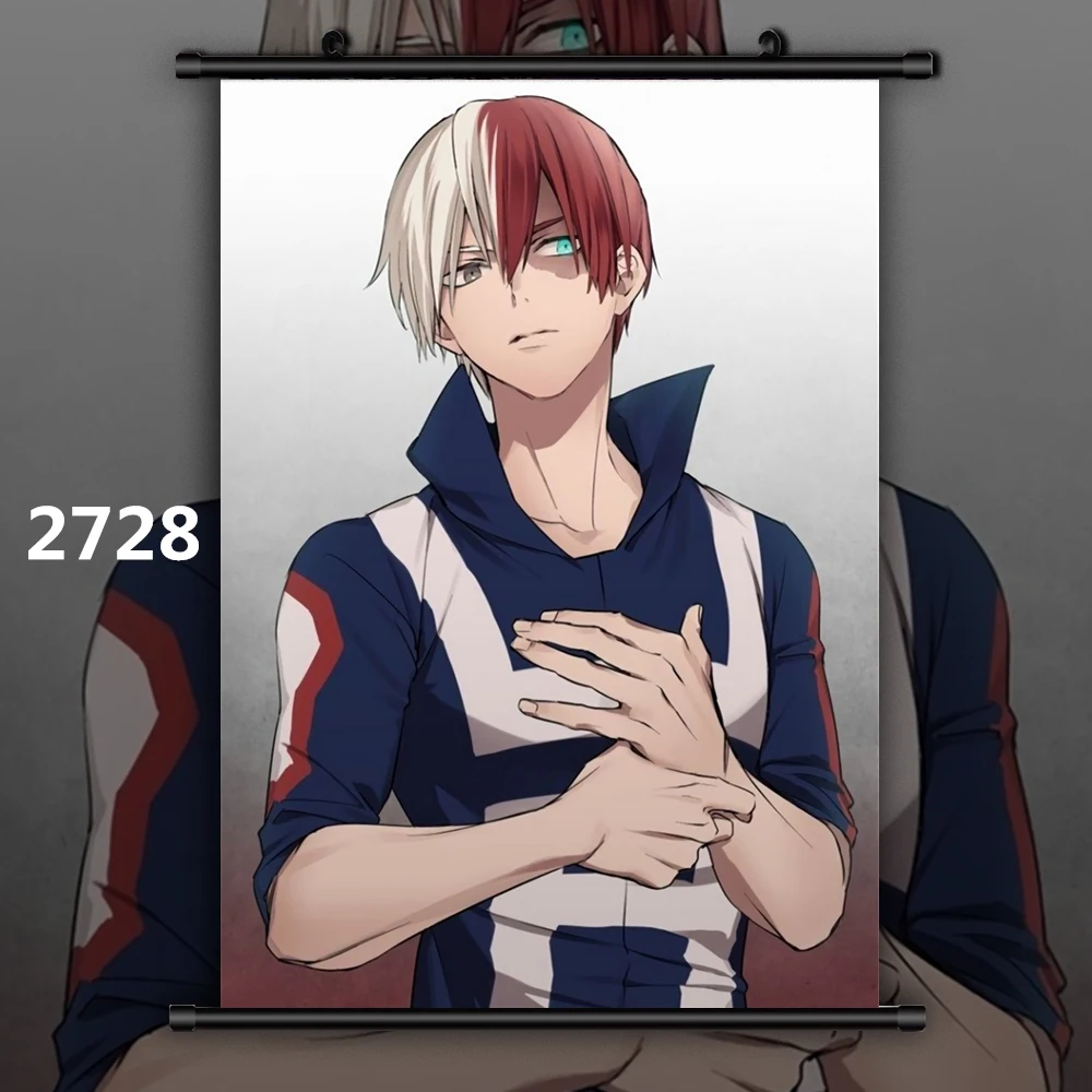 2728 Boku no My Hero Academy Midoriya Bakugou Shoto Dabi Kirishima Аниме Манга настенный плакат свиток F - Цвет: 2728