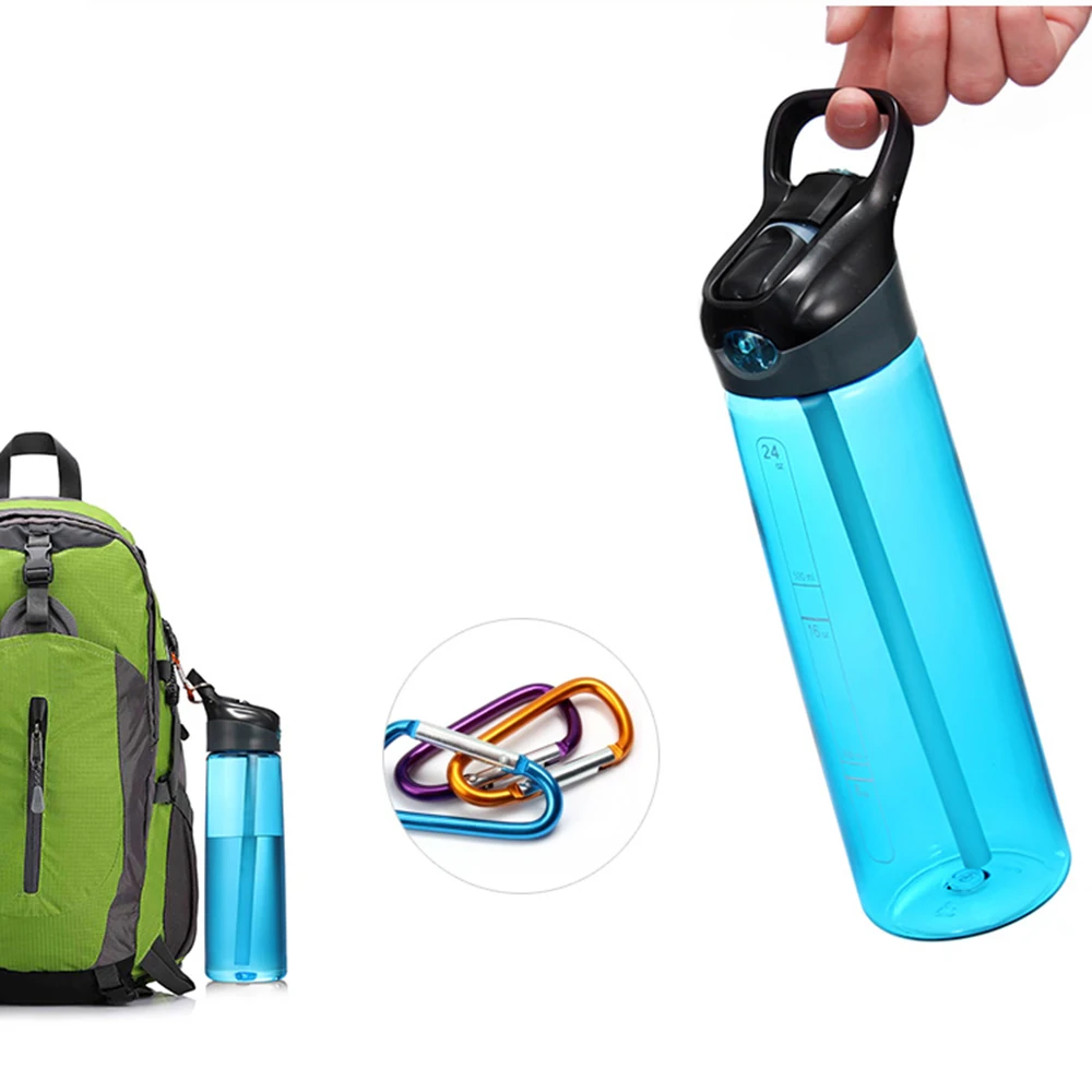 700 мл откидной крышкой Бутылки для воды спорт питьевой Пластик Портативный