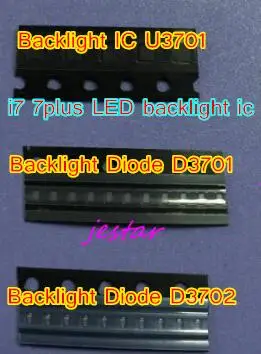 

10 комплектов (30 шт.) чип подсветки IC U3701 + D3701 D3702 для iphone 7 7 plus 7 plus Dim без светодиодной подсветки fix kit