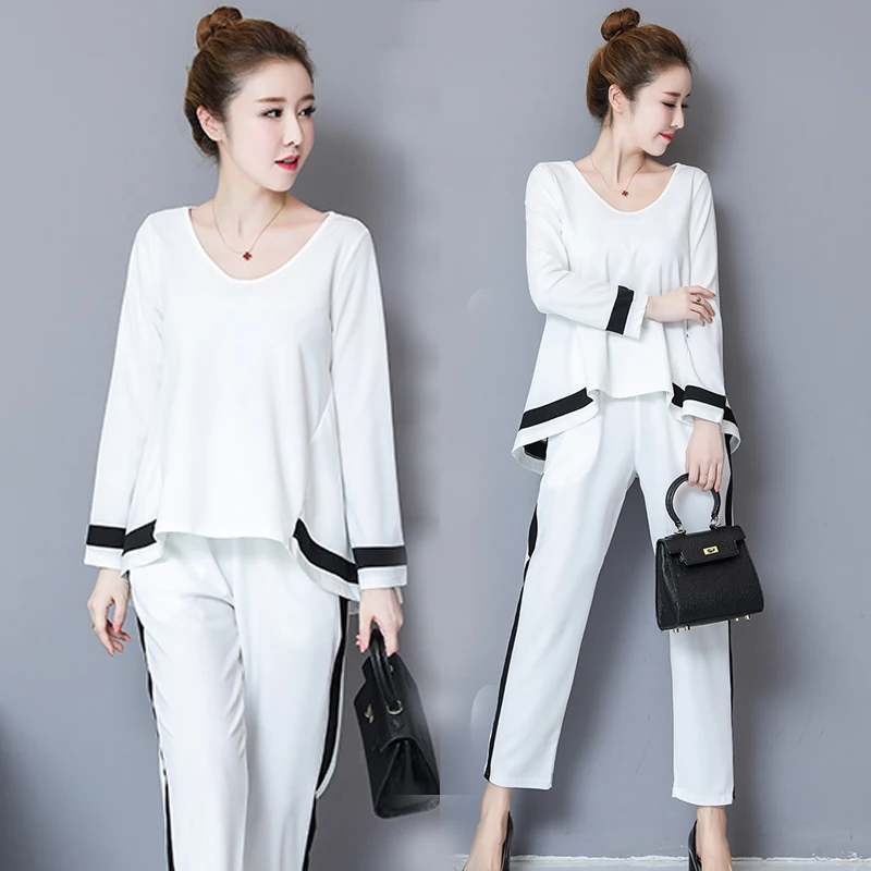 Комплект из 2 предметов спортивный костюм для женщин плюс размер большой 4XL 5XL