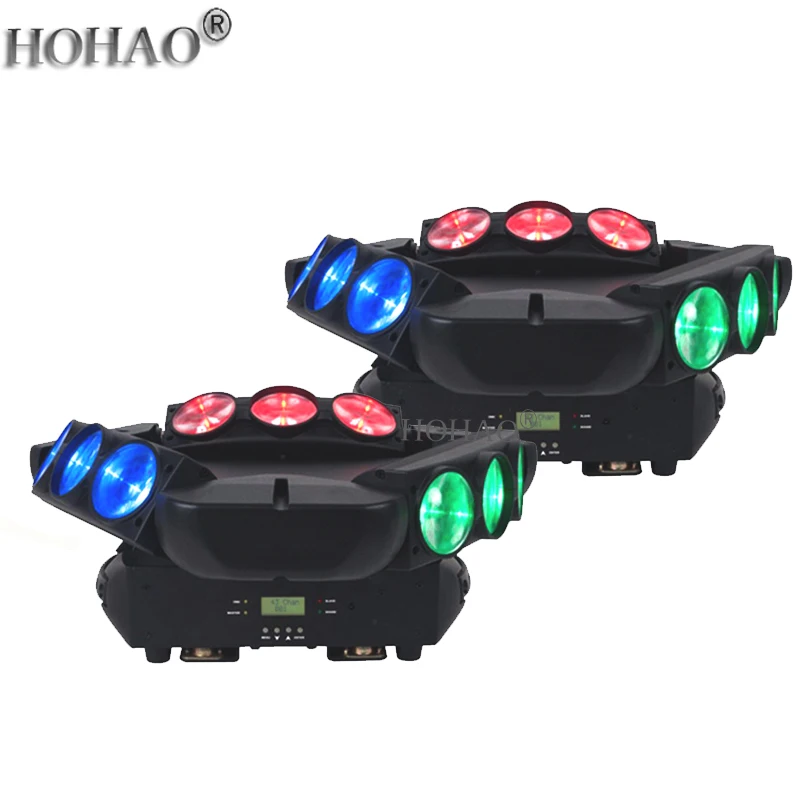 HOHAO 2X продаж высокое Яркость 9X12 Вт RGBW 9 птицы перемещения луча света диско
