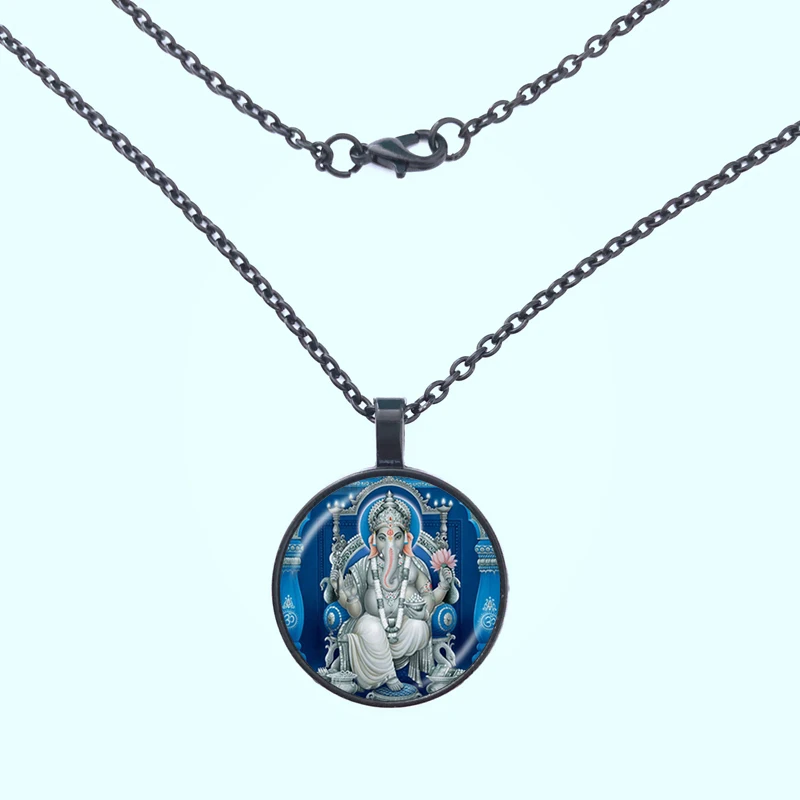 Ожерелье с подвеской god Ganesh Ganesha Бог удачи индиистский слон Будда духовная