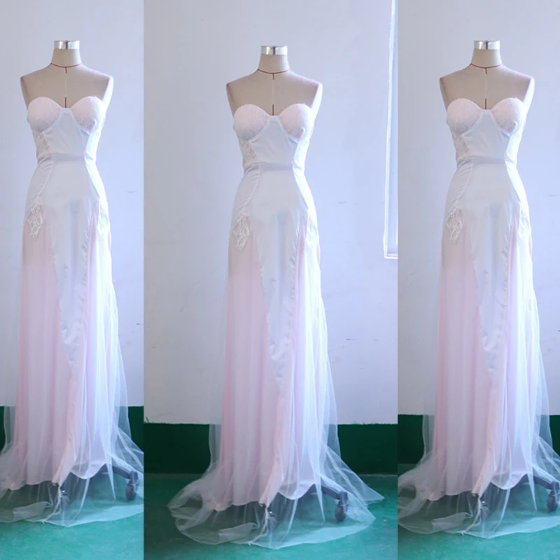 Женское кружевное Шифоновое Платье макси с открытой спиной летние белые