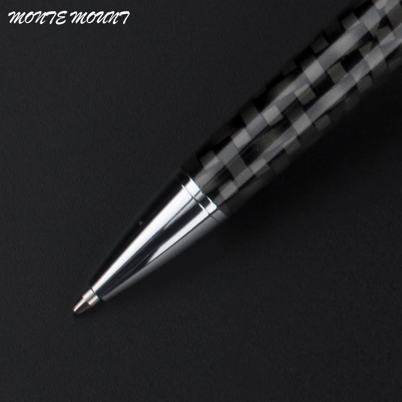 

High Quality Ballpoint Pen Luxury Black 0.7MM Nib Silver Clip School and Office Stationery for Writing