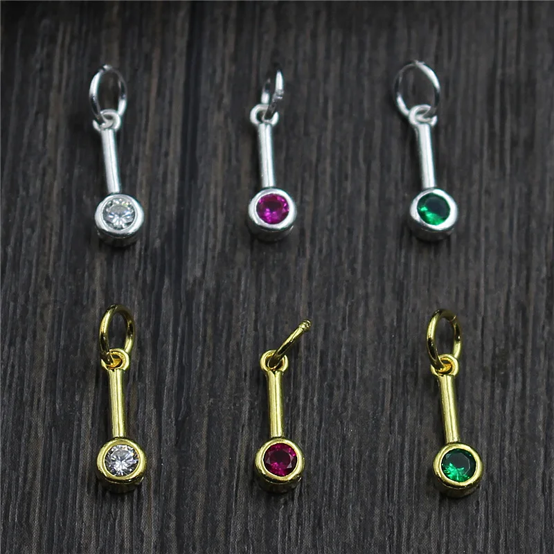Серебро S925 Стерлинговое DIY браслет аксессуары инкрустация кристаллом алмаза