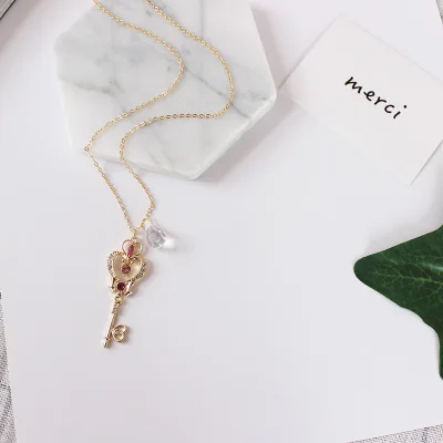Japanese Anime Sailor Moon Card Captor Sakura Necklace Pendant Fille Cosplay Accessories Prop |