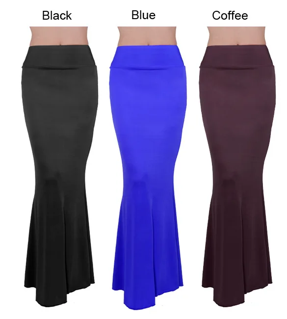 Women High Waist Long Cherrykeke Milk Wire Skirt Red Black White Yellow Blue Brown Multy Color Woman Clothes Hot | Женская одежда