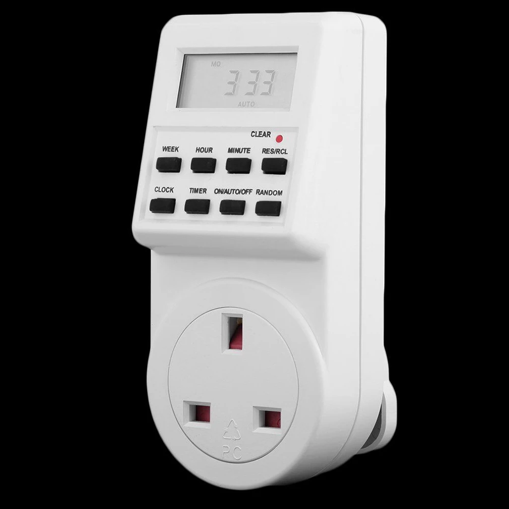 Штепсельный программируемый таймер цифровая розетка с часами