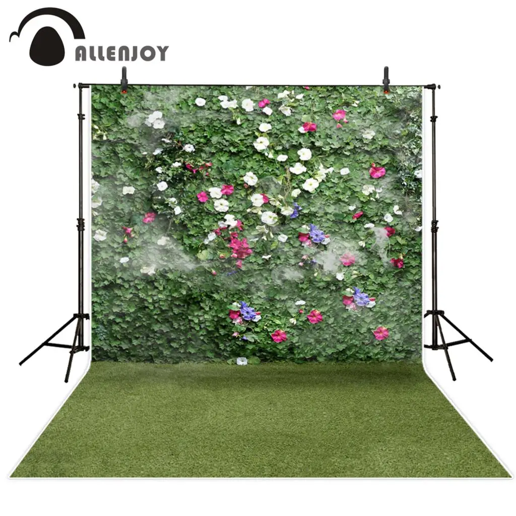 Студийный фон для фотосъемки Allenjoy с изображением сада Бостона плюща травы цветов