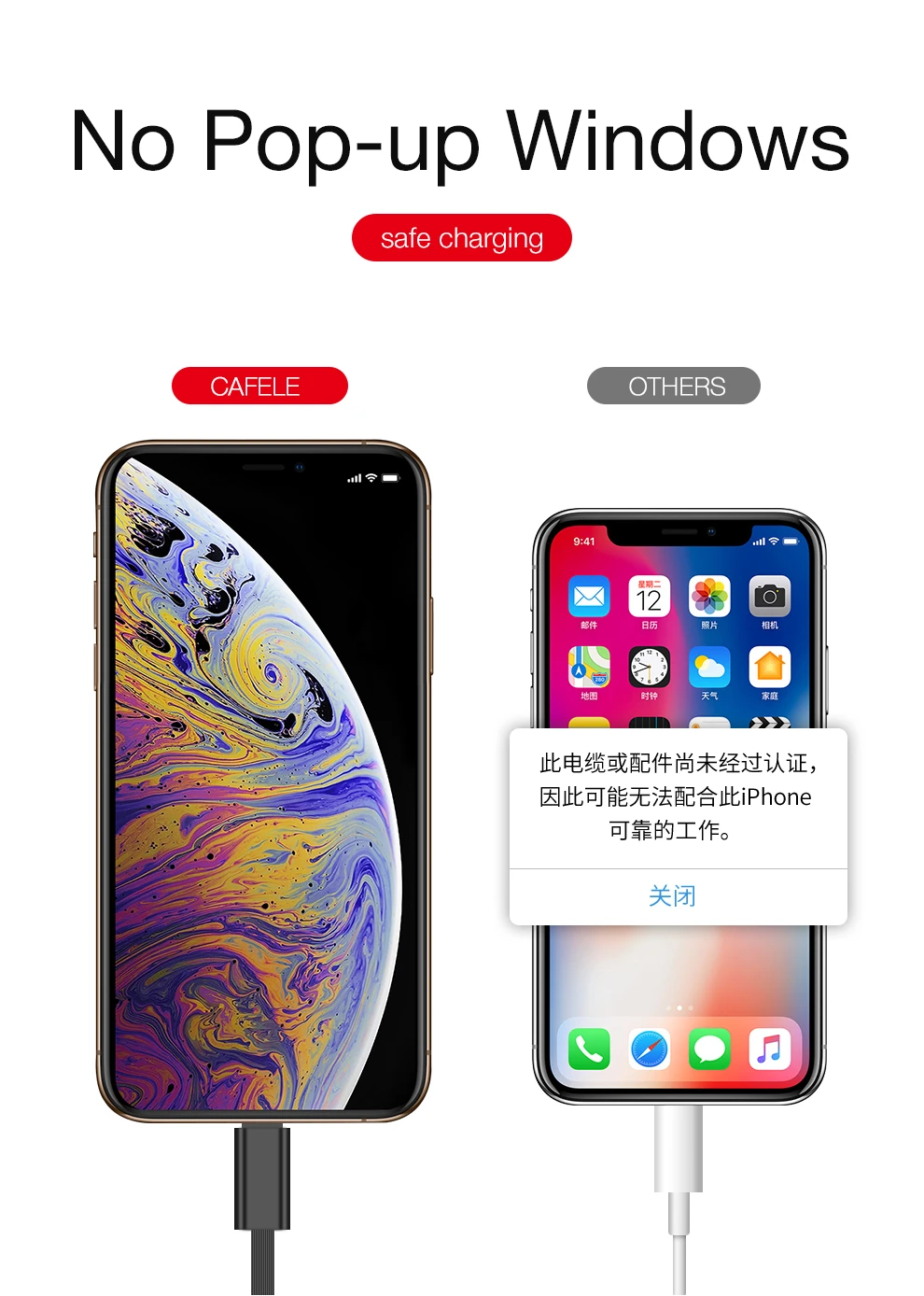 Cafele 2в1 брелок USB кабель для iPhone XS 8 7 6 Мини USB кабель для iPhone 6 7 8 XS Max алюминиевый сплав брелок зарядный кабель