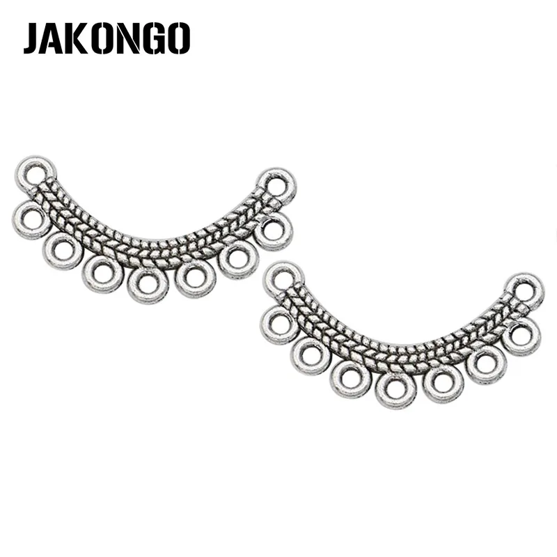 JAKONGO 20 шт античный посеребренный 2-7 коннектор для изготовления ювелирных изделий