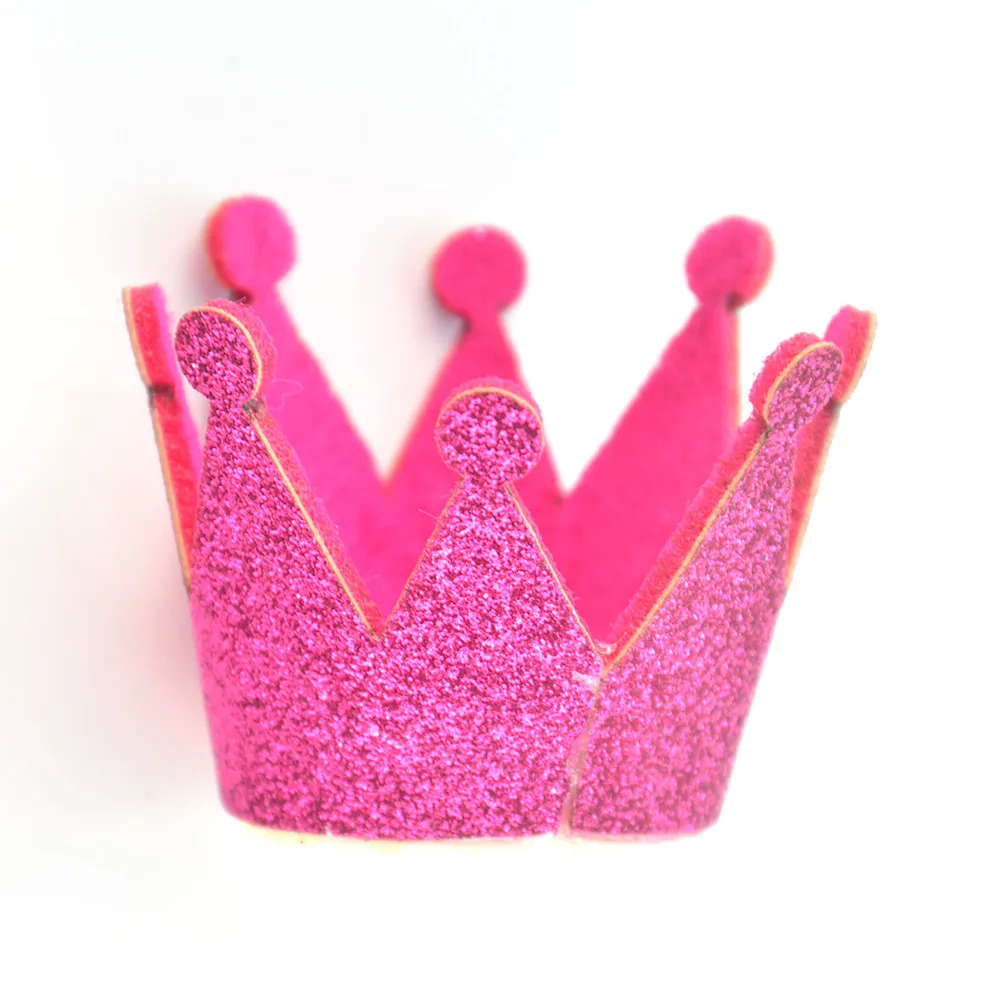 30pcs/lot Novelty Glitter Non-woven Fabric Crown DIY Hair Accessories For Baby Kids Girls Princess Hairpins Christmas 65B311 | Детская