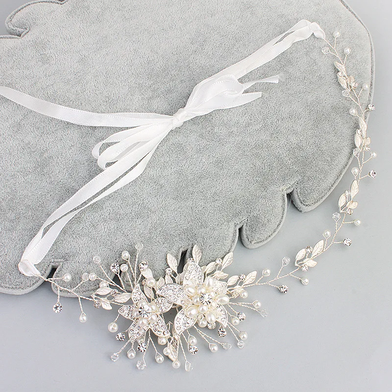 Свадебная тиара с жемчугом и кристаллами ручной работы | Украшения аксессуары