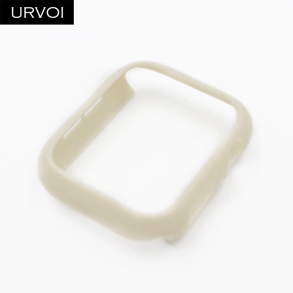 Vintage white URVOI бампер для apple watch series 4 PC чехол для iWatch протектор пластиковая рамка Ультратонкий Тонкий чехол ремешок 40 44 мм - Цвет ремешка: Vintage white
