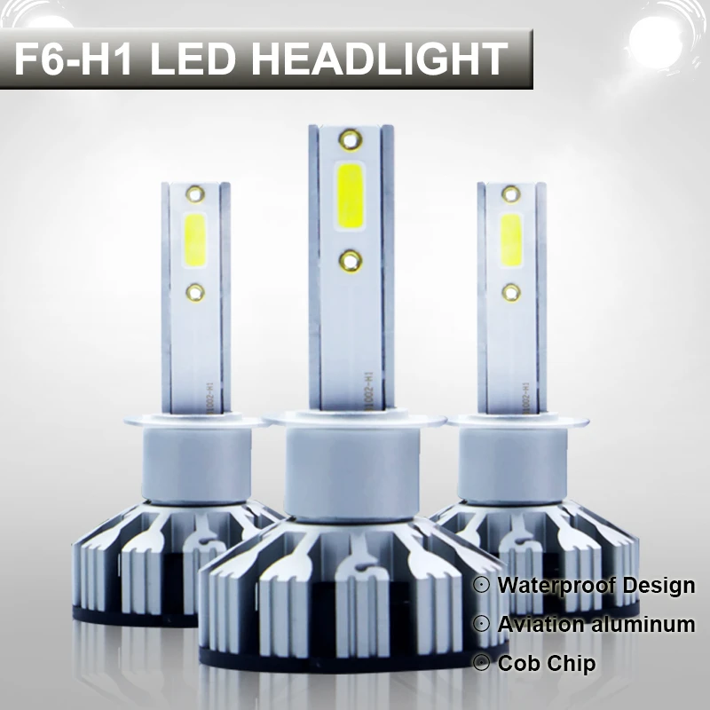 

PAMPSEE 1 Pair H1 led H4/H11/H7 LED Light Bulbs 80W 10000lm 6500K Cold White Mini Size 9005/9006/H3/HB4 LED Car Headlight Bulbs