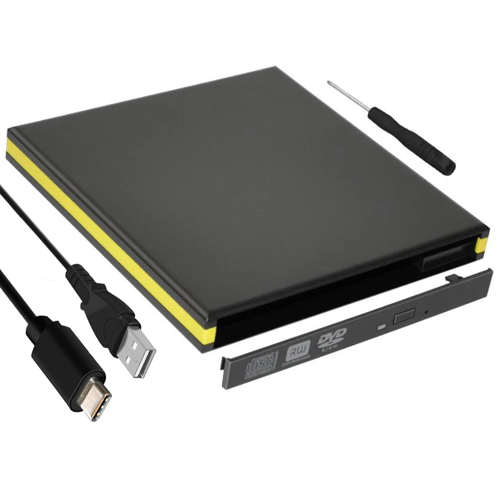 Корпус Внешний Оптический для DVD дисков 12 7 мм USB 3 1|Оптические дисководы| |
