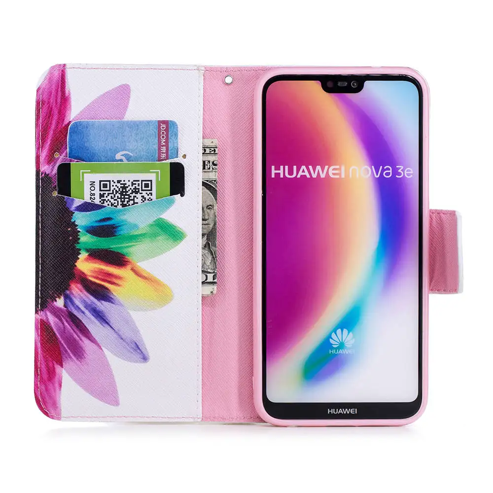 Чехлы для huawei P20 Lite Global ANE-L21 ANE-L22 книга флип бумажник P20Lite 32 64 GB TPU полный корпус |