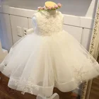 Вечернее платье подружки невесты с цветами для девочек, вечерние платья с вышивкой для девочек, новогодние вечерние платья для детей