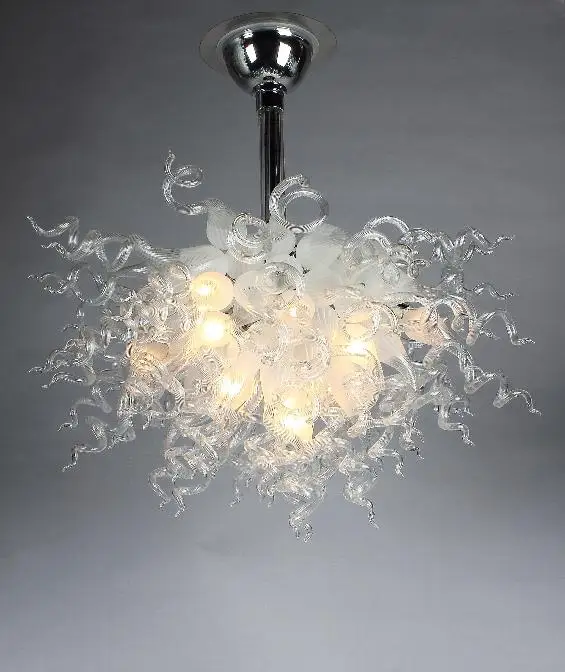 Clear Mini Modern Murano Glass Art Dale Chihuly Style Decorative Hanging Chandelier Light