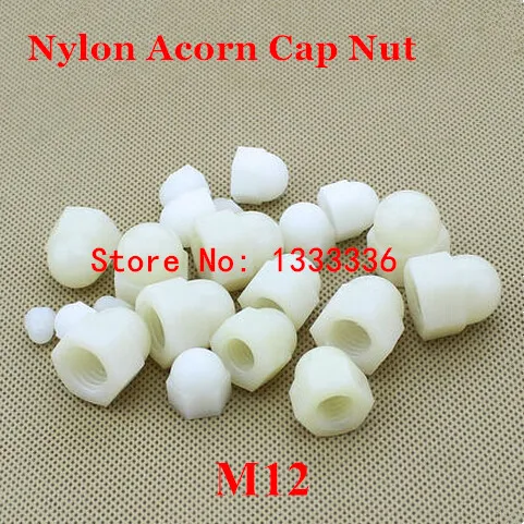 

100pcs M12 Nylon Hex Acorn Nuts DIN1587 Plastic Hexagon Domed Cap Nut