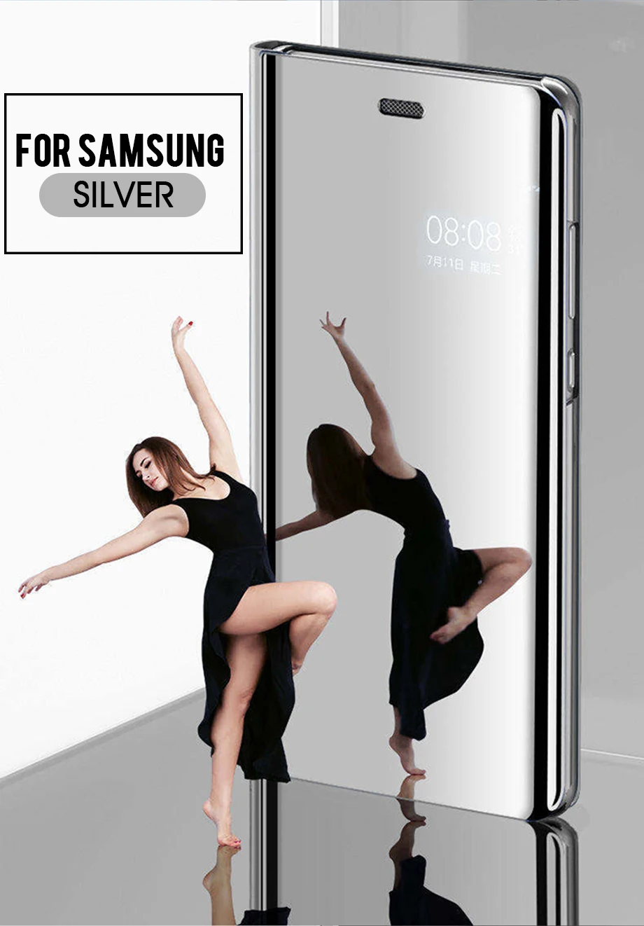 360 прозрачный зеркальный флип-чехол для Samsung Galaxy A3 A5 A7 A6 A7 плюс чехол A10 A20 A30 A40 A50 A70 M10 M20 M30 чехол