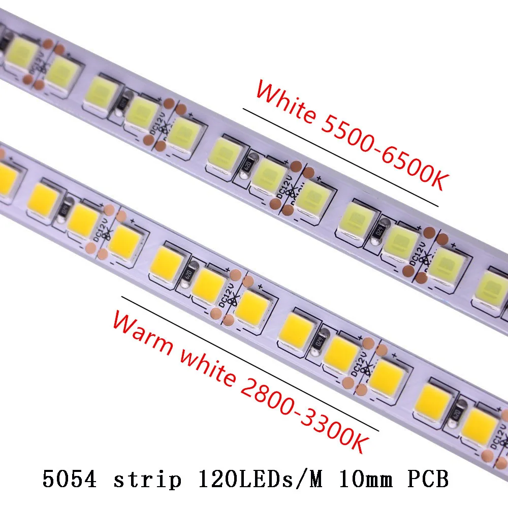 5054 120LEDs Светодиодные ленты 5 м 2835 5730 5050 5054 RGB CCT RGBCCT RGBW/RGBWW теплый белый 60/120/240/480 светодиодный 4in1 12V 24V ленты светильник полосы Гибкие - Испускаемый цвет: 5054 120LEDs