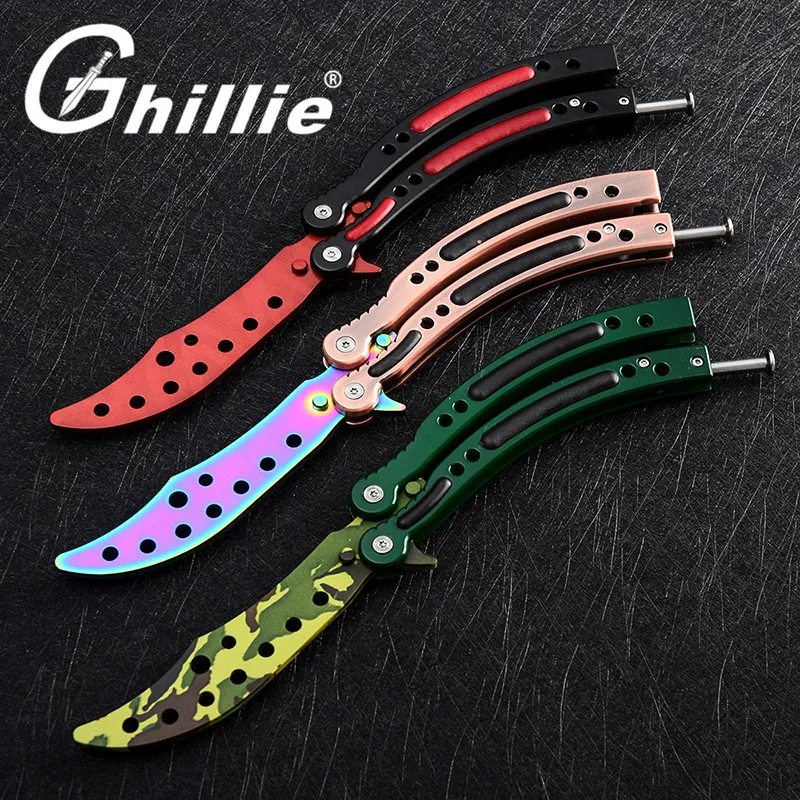Новый CS Go бабочка в Ножи Karambit складной исчезают Цвет ful игры практика тупая Клинок